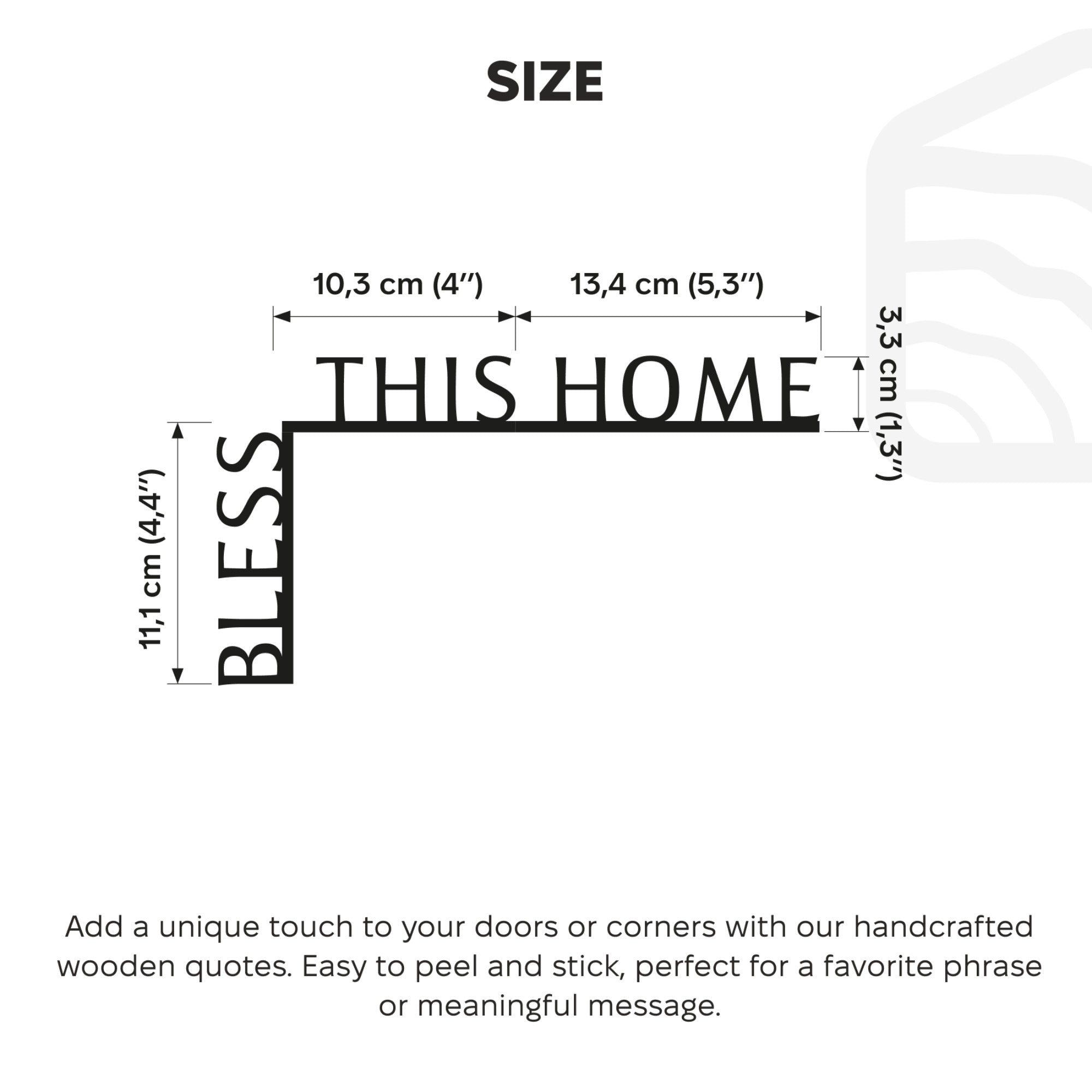 Bless This Home Wooden Corner Quote – Decorative Wall Art Sign