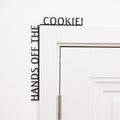 Black Hands Off the Cookie wooden inscription sign for kitchen corner wall decor