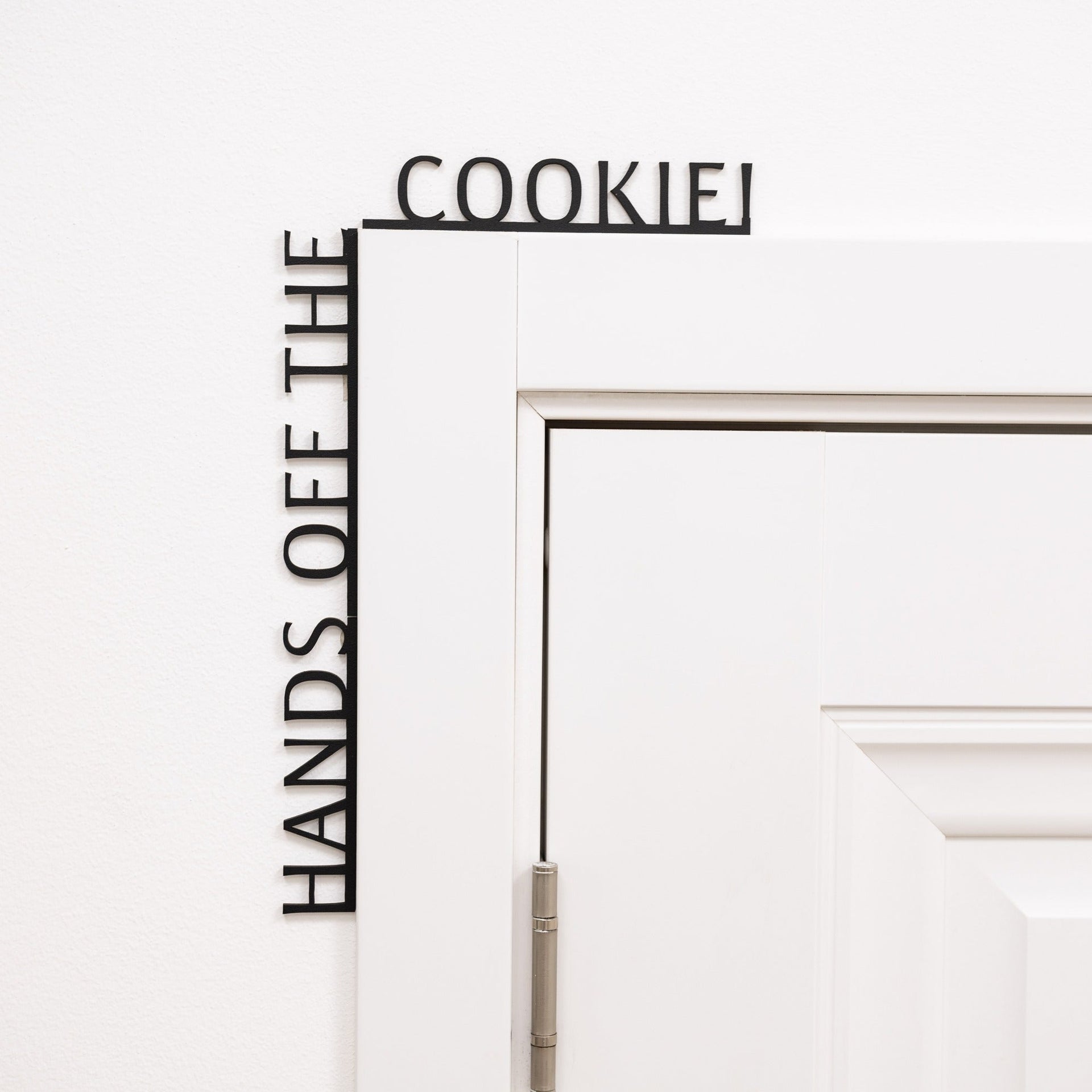 Black Hands Off the Cookie wooden inscription sign for kitchen corner wall decor
