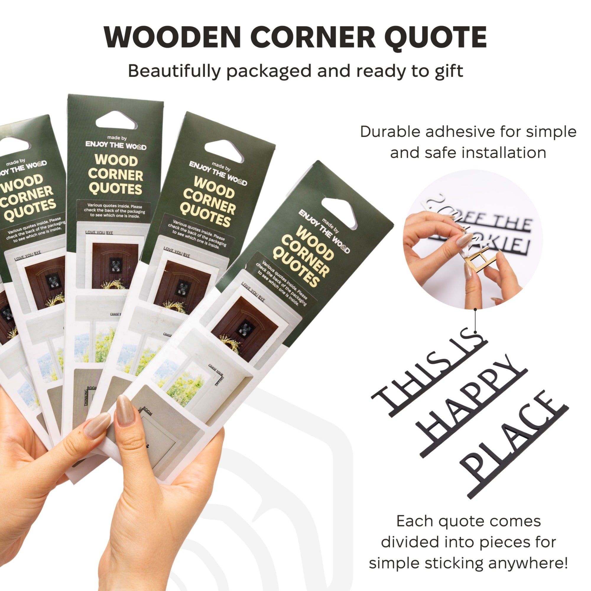 He Restores My Soul Wooden Corner Wall Quote - Black Farmhouse Decor
