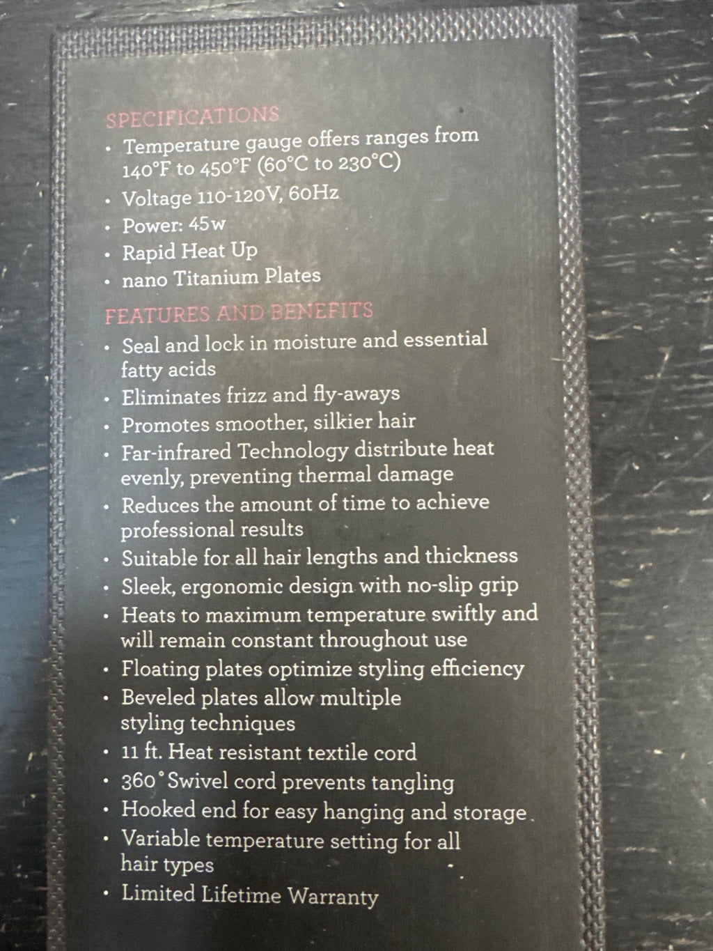 1.5-Inch Titanium Flat Iron for Sleek, Professional Hair Styling