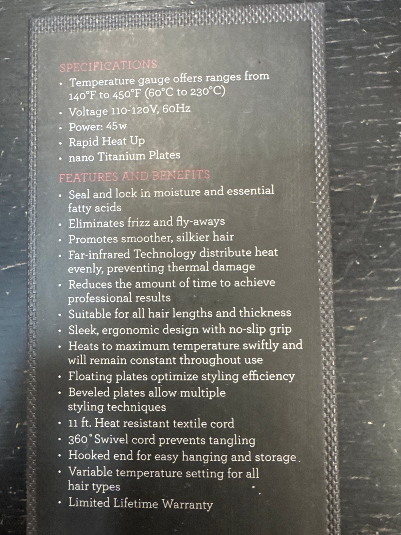 1.5-Inch Titanium Flat Iron for Sleek, Professional Hair Styling