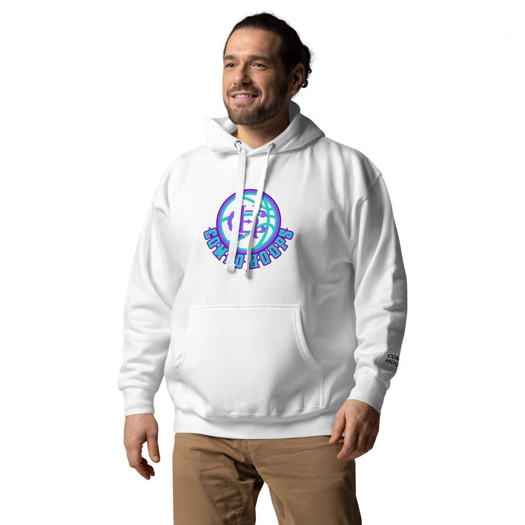 Unisex Graphic Hoodie White Streetwear Sweatshirt - Image 2