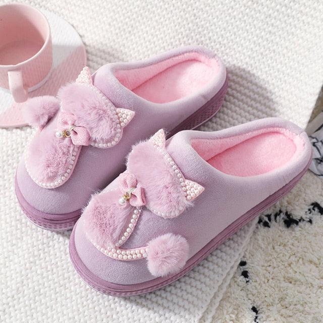 Cute Women’s Memory Foam Slippers - Cozy Warm Indoor House Shoes