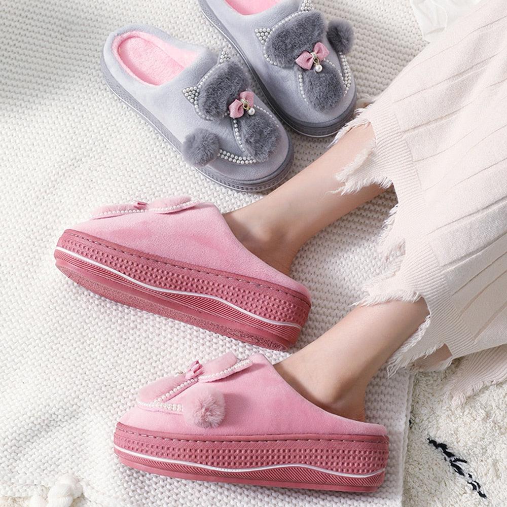 Cute Women’s Memory Foam Slippers - Cozy Warm Indoor House Shoes