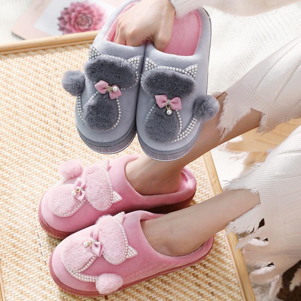 Cute Women’s Memory Foam Slippers - Cozy Warm Indoor House Shoes