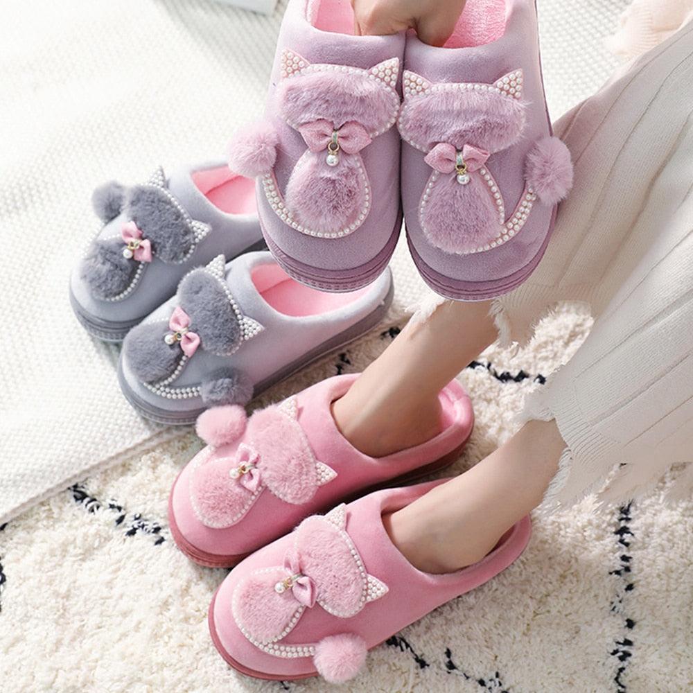Cute Women’s Memory Foam Slippers - Cozy Warm Indoor House Shoes