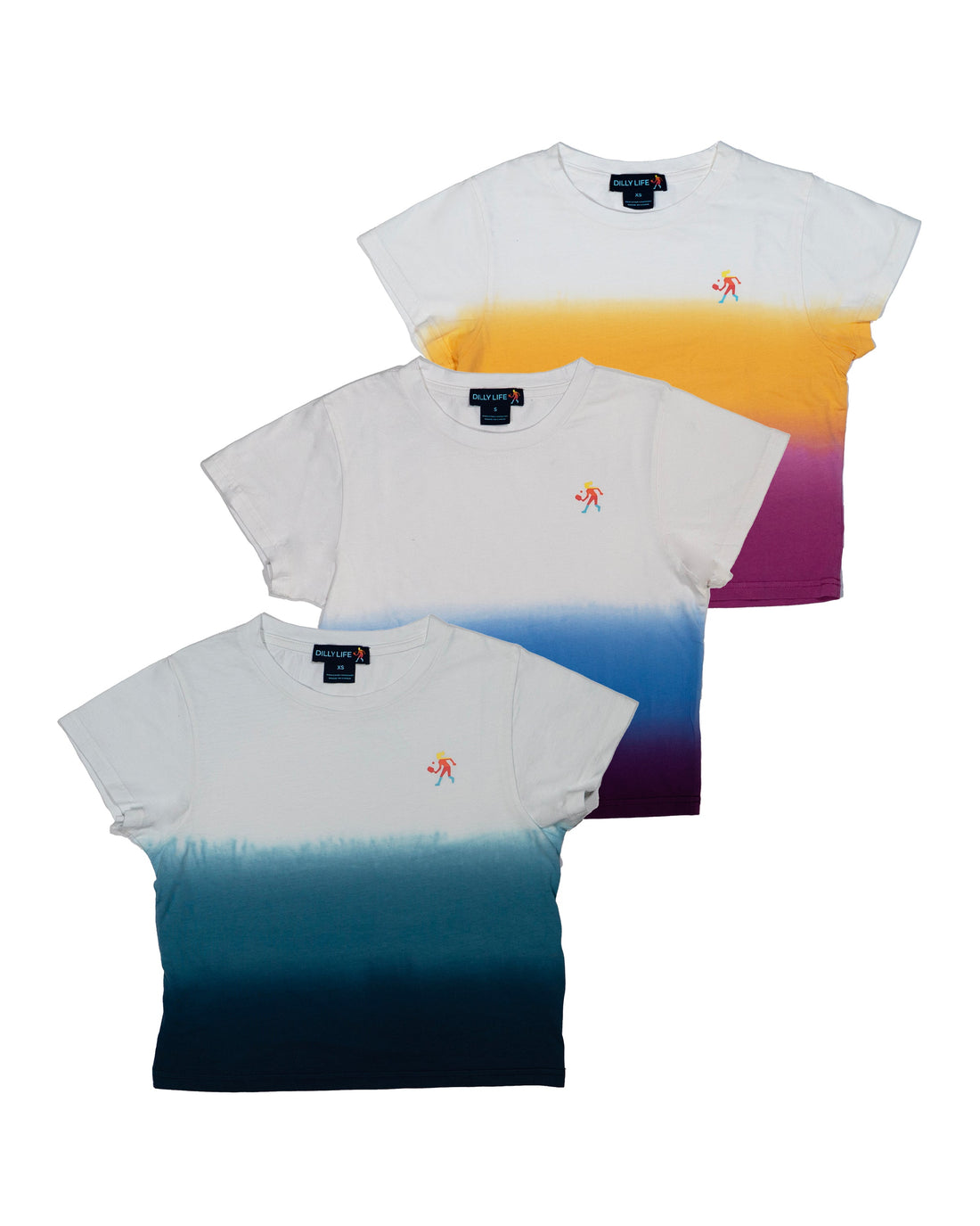 Women's Dip Dye Cotton Blend Pickleball Tee with UPF Protection - Image 3