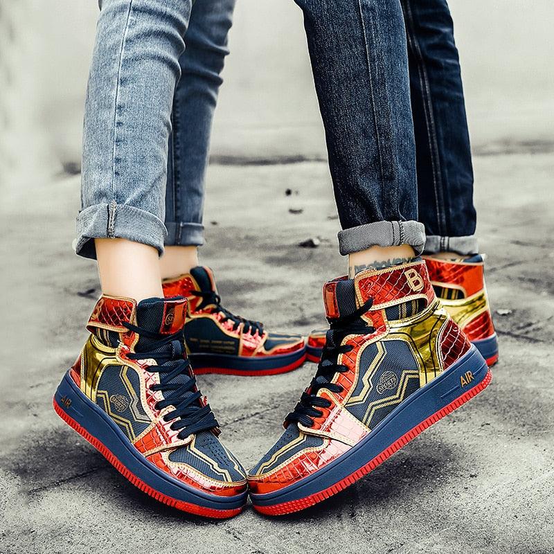 Couple's Vulcanized Athletic Sneakers for Running and Walking