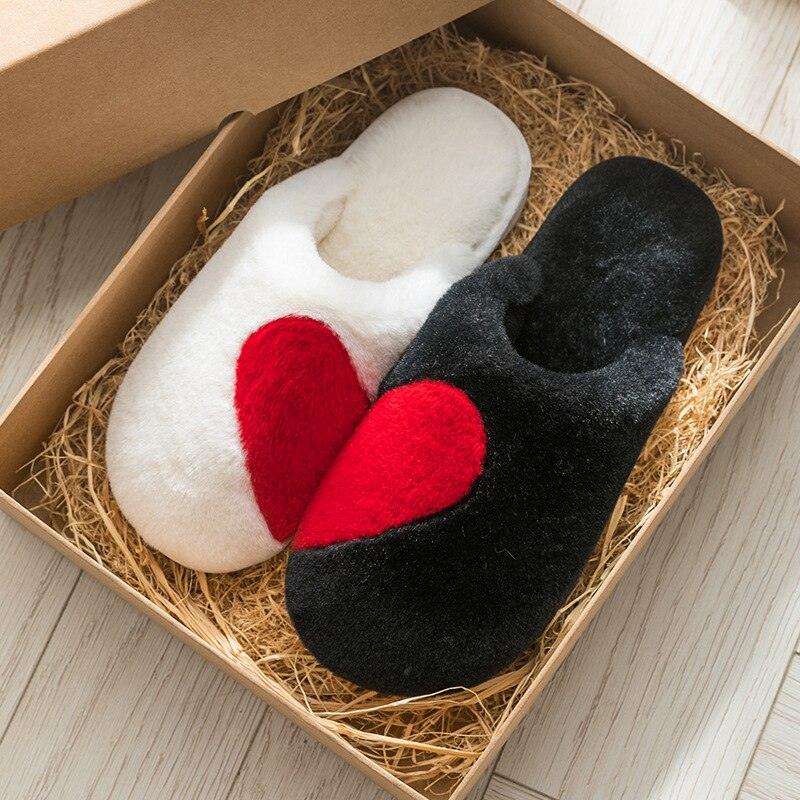 Women's Fuzzy Memory Foam House Slippers with Knit Horn Button