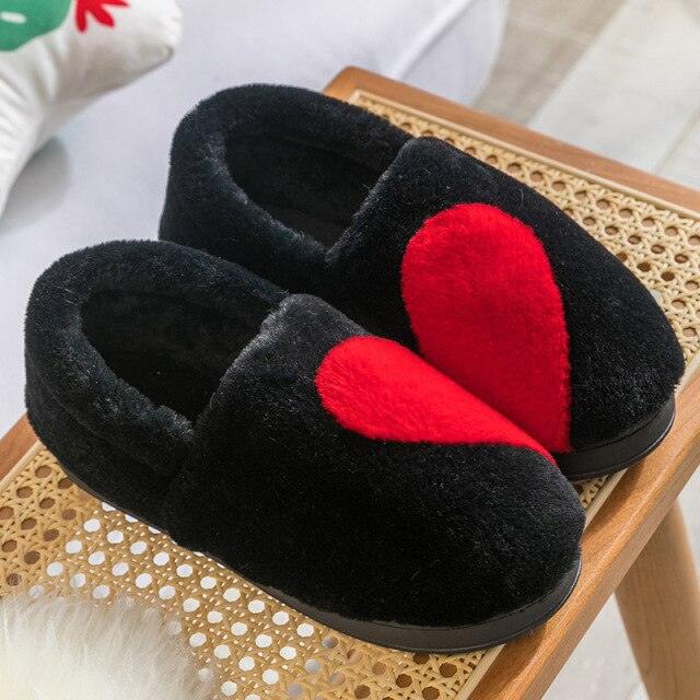 Women's Fuzzy Memory Foam House Slippers with Knit Horn Button