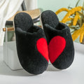 Women's Fuzzy Memory Foam House Slippers with Knit Horn Button