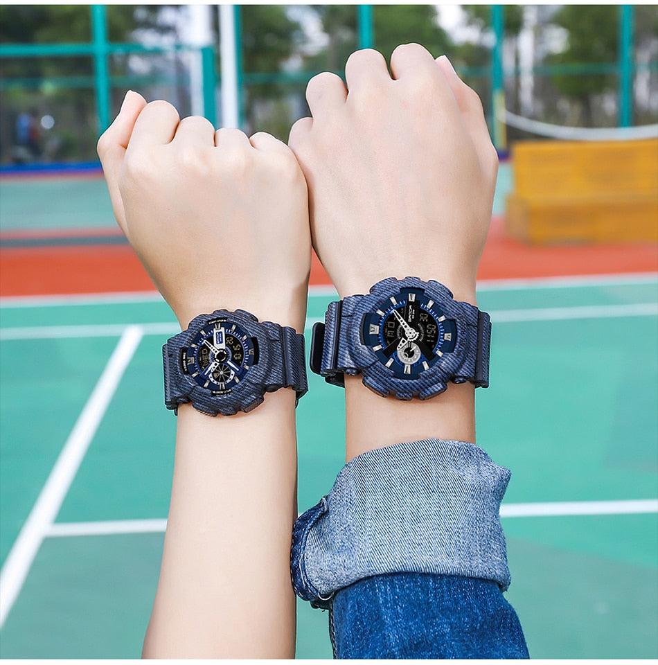 Unisex Waterproof Digital Military Sport Watch with Dual Display
