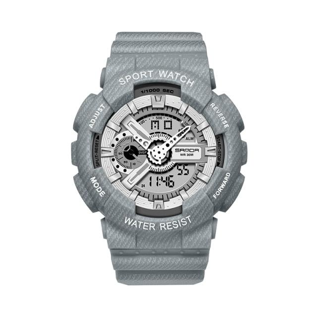 Unisex Waterproof Digital Military Sport Watch with Dual Display
