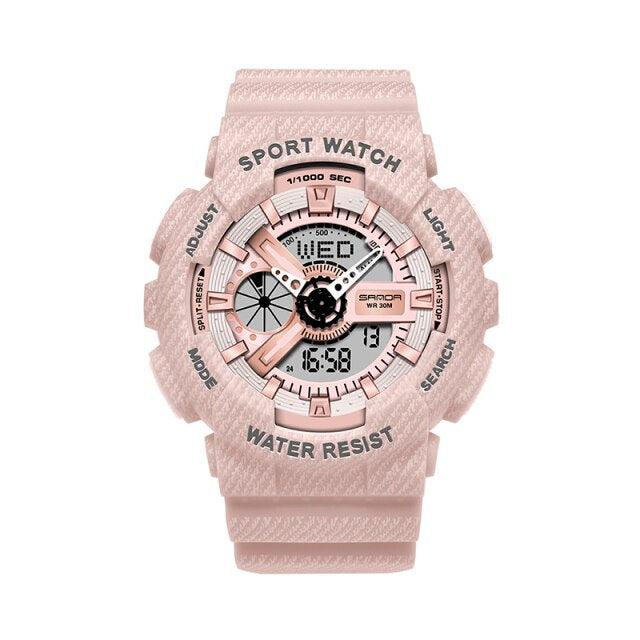 Unisex Waterproof Digital Military Sport Watch with Dual Display