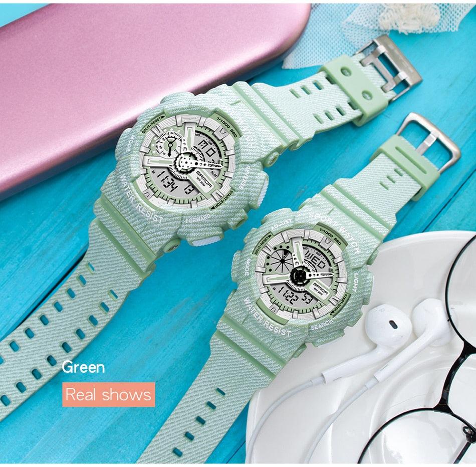 Unisex Waterproof Digital Military Sport Watch with Dual Display