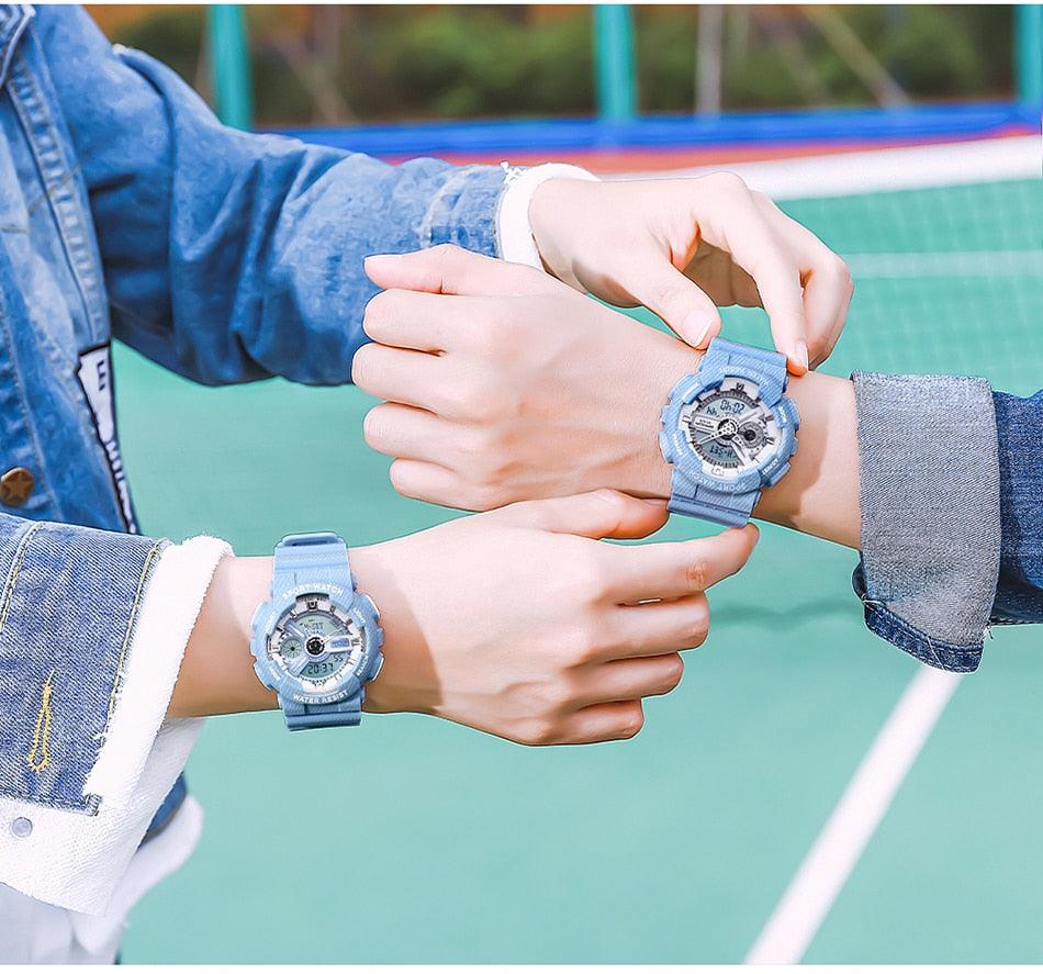 Unisex Waterproof Digital Military Sport Watch with Dual Display