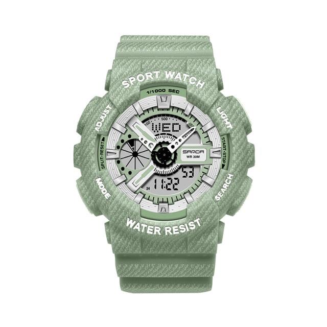 Unisex Waterproof Digital Military Sport Watch with Dual Display