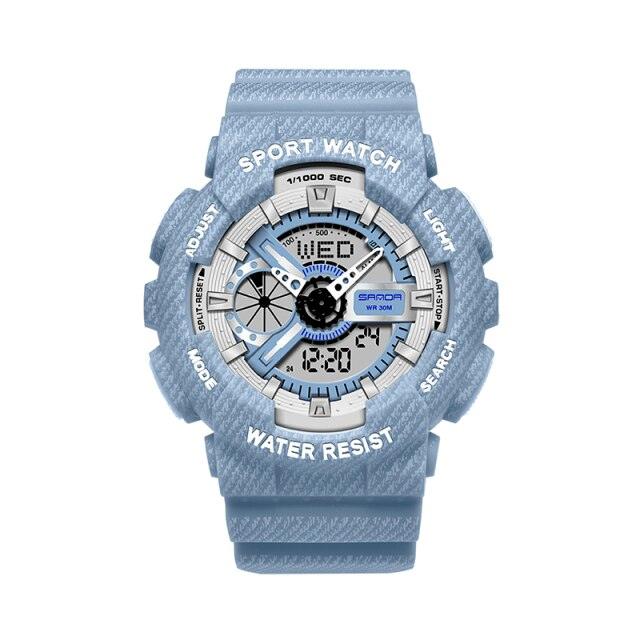 Unisex Waterproof Digital Military Sport Watch with Dual Display