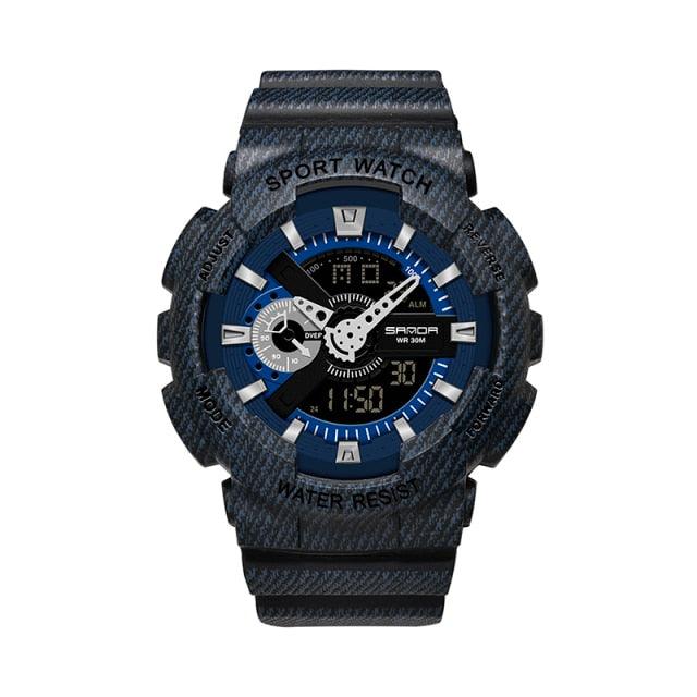 Unisex Waterproof Digital Military Sport Watch with Dual Display