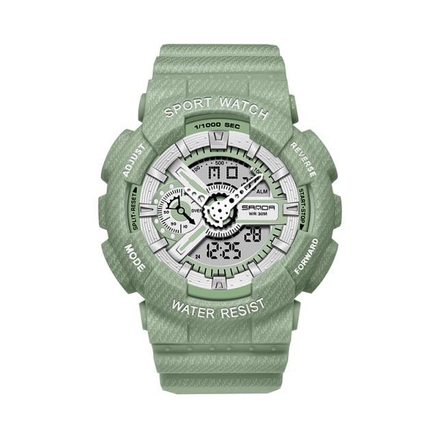 Unisex Waterproof Digital Military Sport Watch with Dual Display
