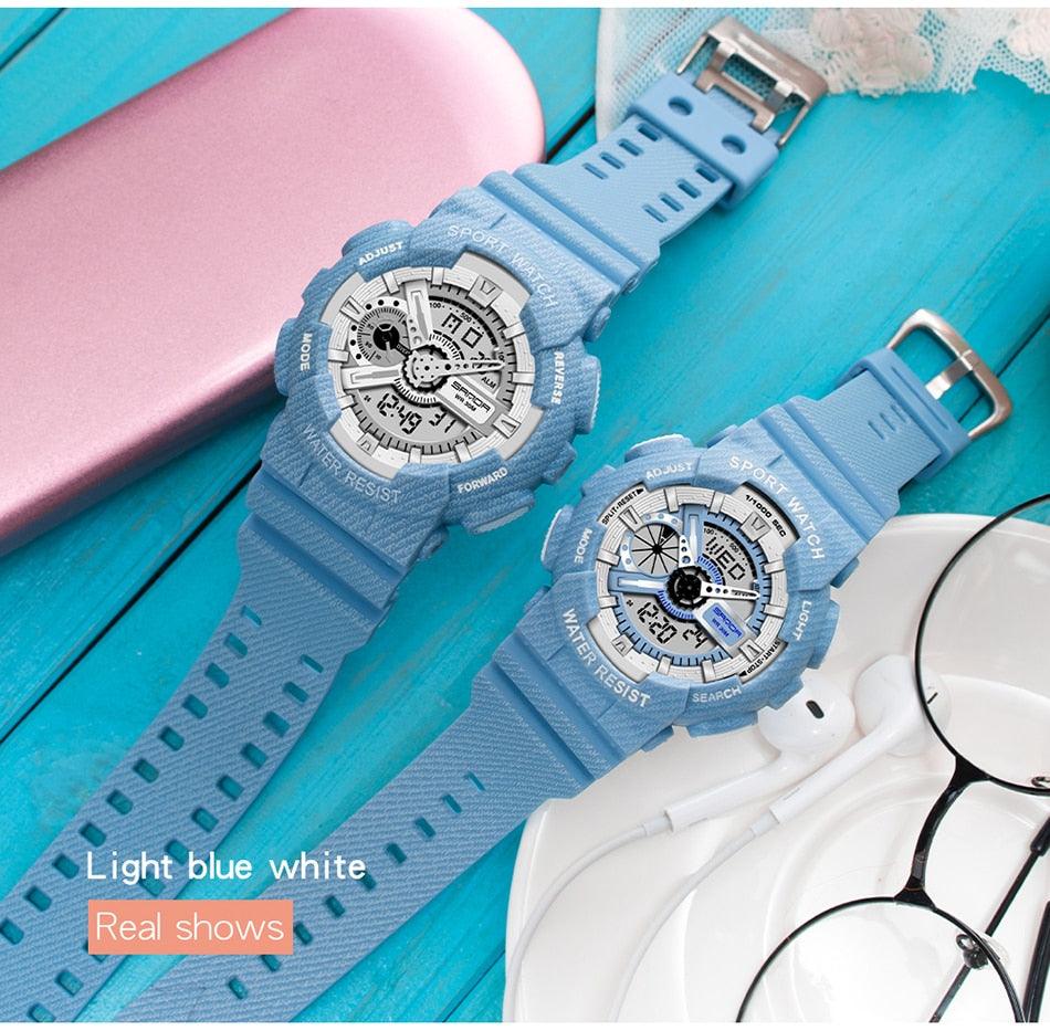 Unisex Waterproof Digital Military Sport Watch with Dual Display
