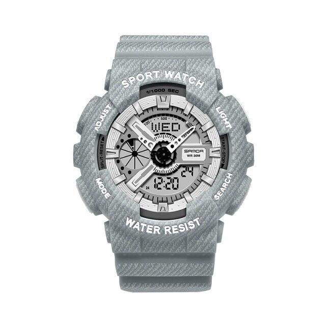 Unisex Waterproof Digital Military Sport Watch with Dual Display