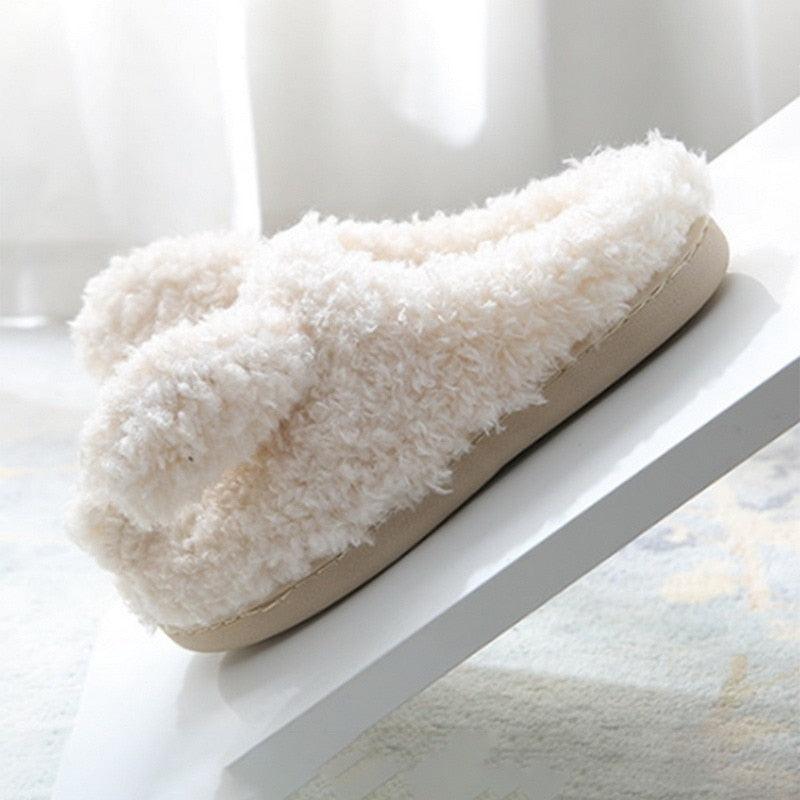 Plush Faux Fur Slippers - Unisex Fuzzy House Slides for Home