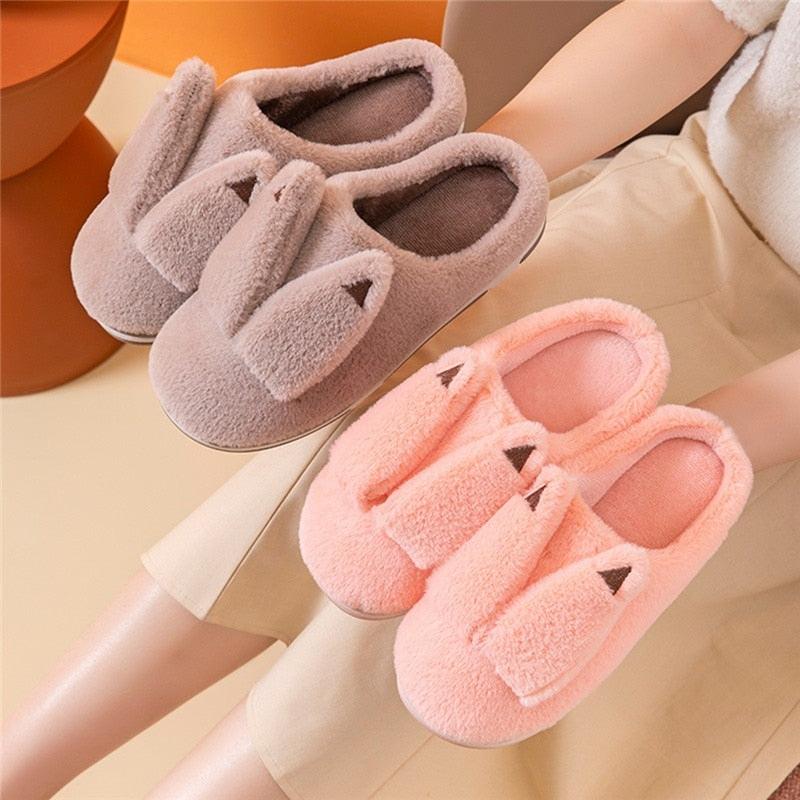 Plush Faux Fur Slippers - Unisex Fuzzy House Slides for Home