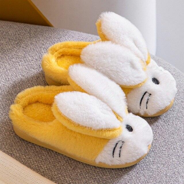 Plush Faux Fur Slippers - Unisex Fuzzy House Slides for Home