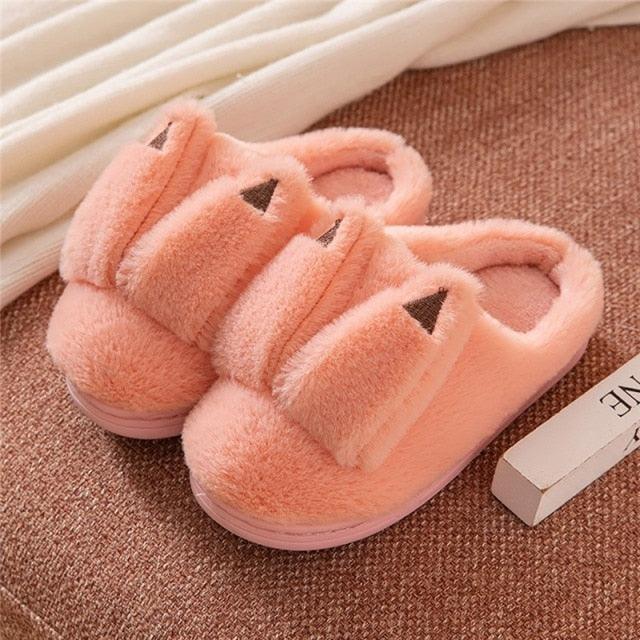 Plush Faux Fur Slippers - Unisex Fuzzy House Slides for Home