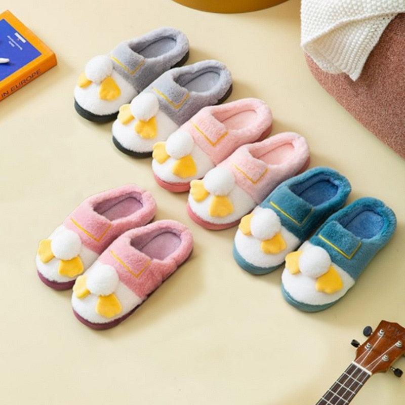 Plush Faux Fur Slippers - Unisex Fuzzy House Slides for Home