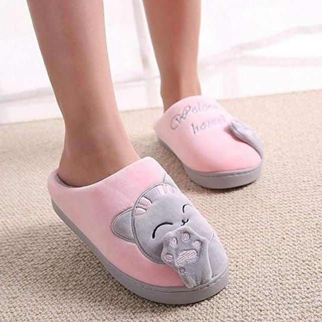 Plush Faux Fur Slippers - Unisex Fuzzy House Slides for Home