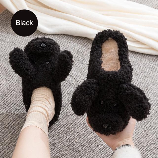 Plush Faux Fur Slippers - Unisex Fuzzy House Slides for Home