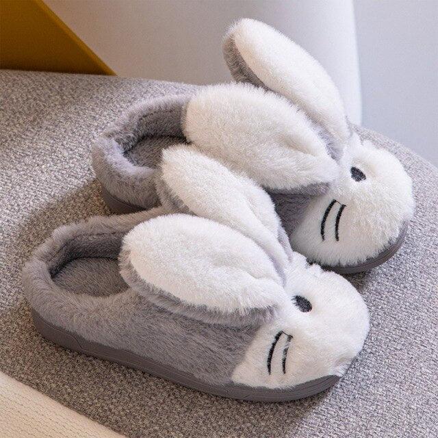 Plush Faux Fur Slippers - Unisex Fuzzy House Slides for Home