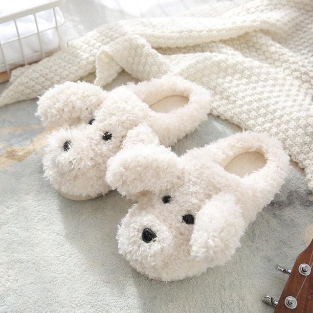Plush Faux Fur Slippers - Unisex Fuzzy House Slides for Home