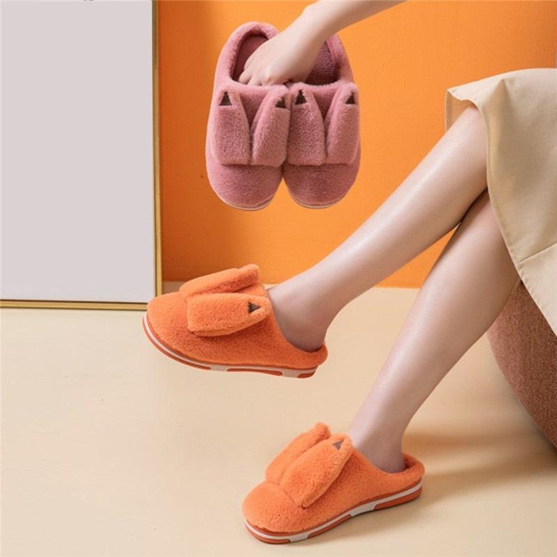 Plush Faux Fur Slippers - Unisex Fuzzy House Slides for Home