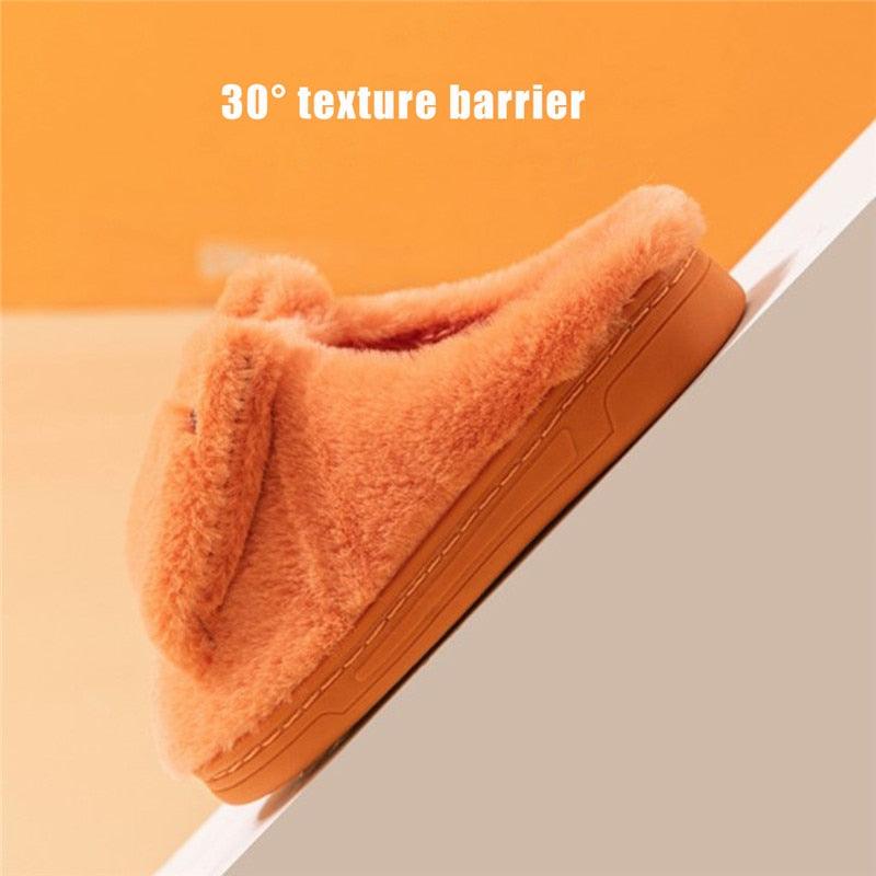 Plush Faux Fur Slippers - Unisex Fuzzy House Slides for Home