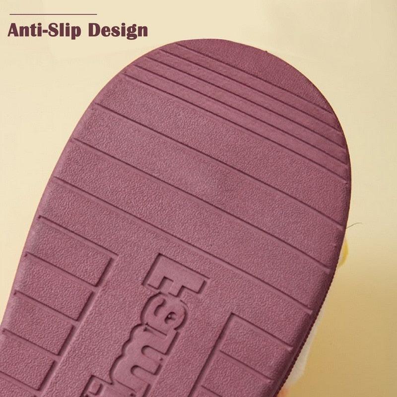 Plush Faux Fur Slippers - Unisex Fuzzy House Slides for Home
