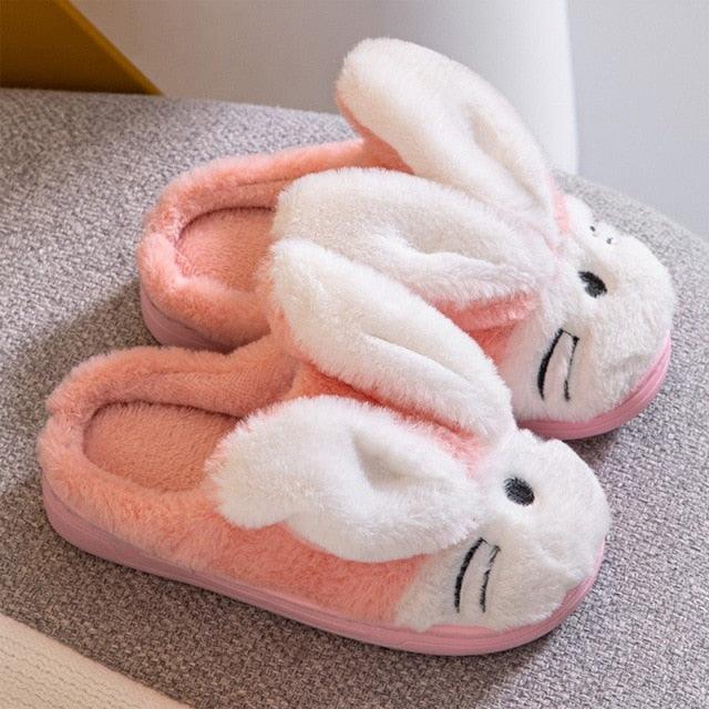 Plush Faux Fur Slippers - Unisex Fuzzy House Slides for Home