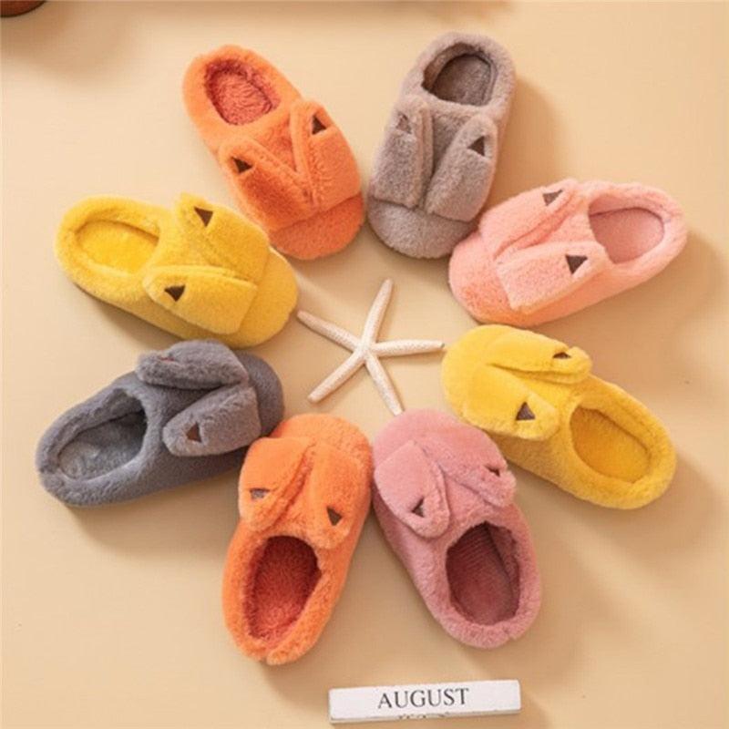 Plush Faux Fur Slippers - Unisex Fuzzy House Slides for Home