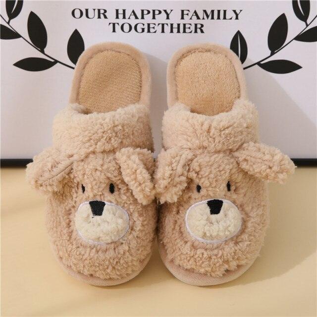 Plush Faux Fur Slippers - Unisex Fuzzy House Slides for Home