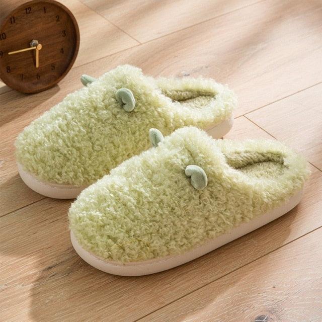 Plush Faux Fur Slippers - Unisex Fuzzy House Slides for Home