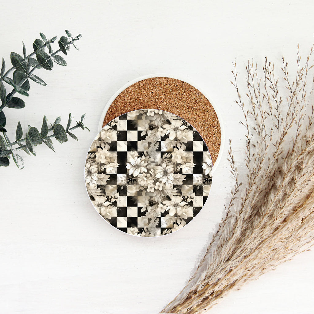 Courtly Check Coasters