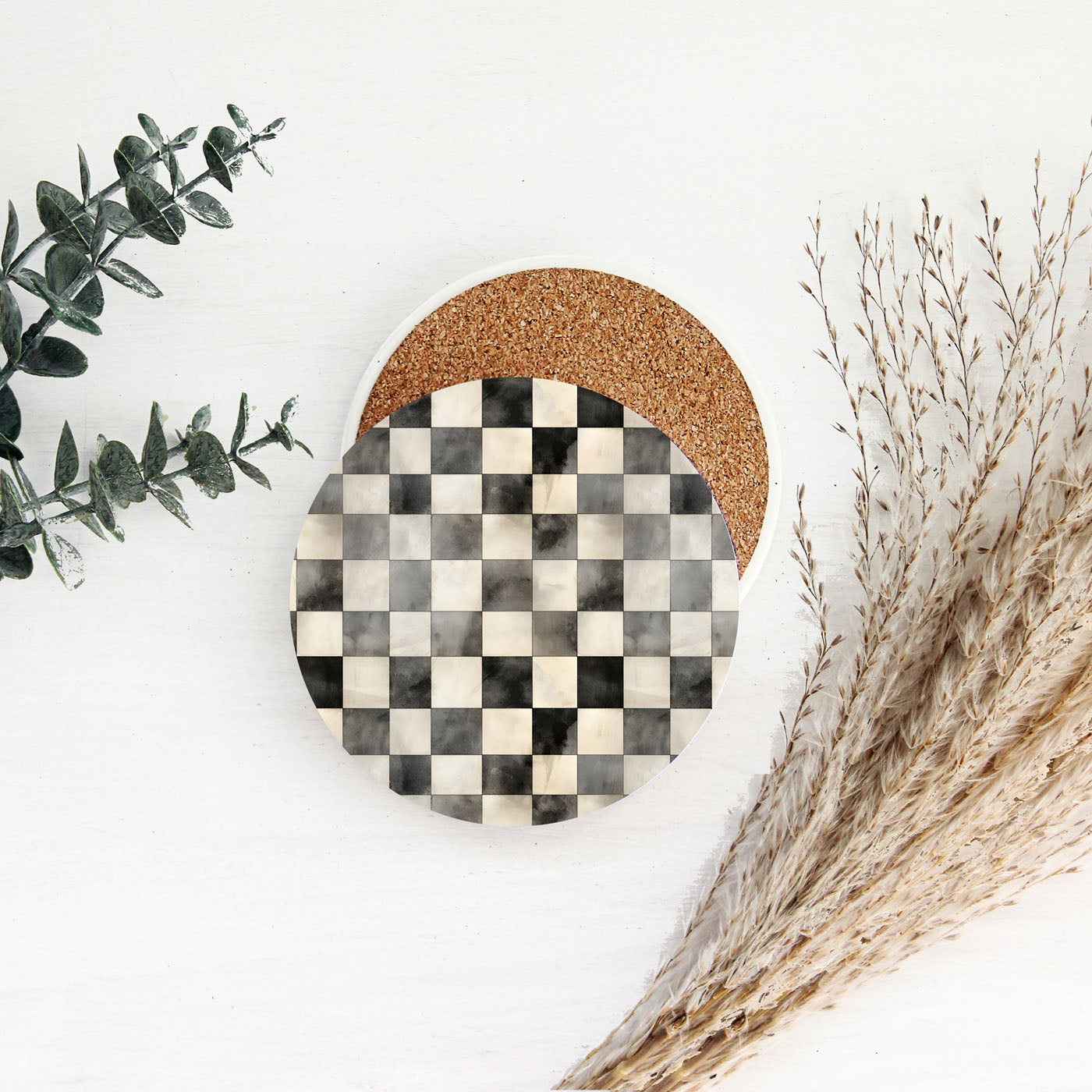 Courtly Check Coasters