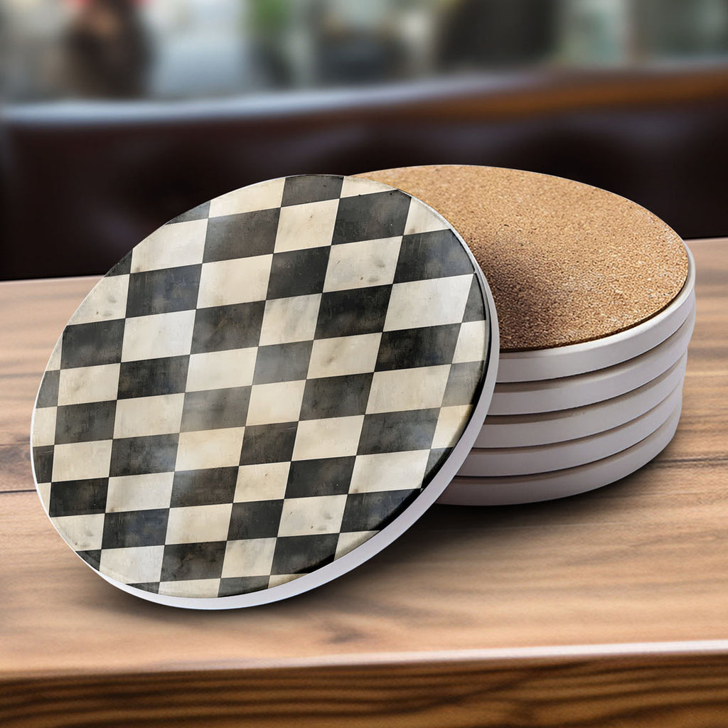 Courtly Check Coasters