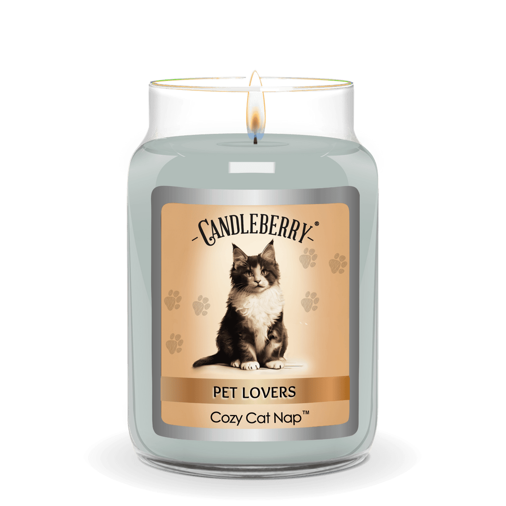 Cozy Cat Nap Large Jar Candle | Soy Blend Glass 135hr Burn