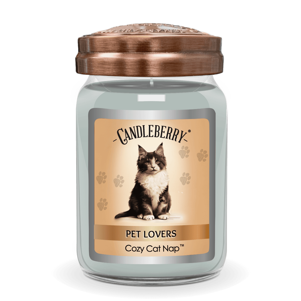 Cozy Cat Nap Large Jar Candle | Soy Blend Glass 135hr Burn