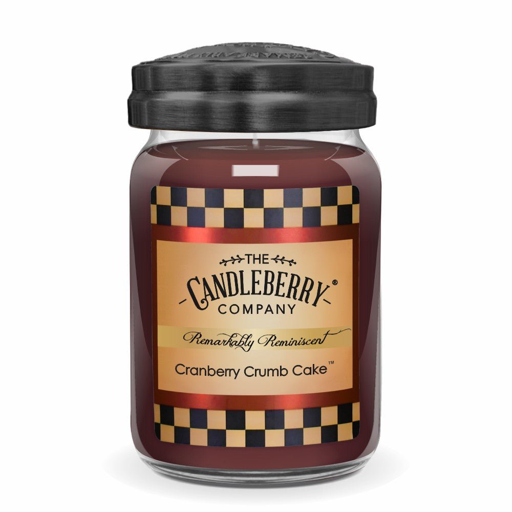 Cranberry Crumb Cake Large Jar Candle | Burgundy Glass