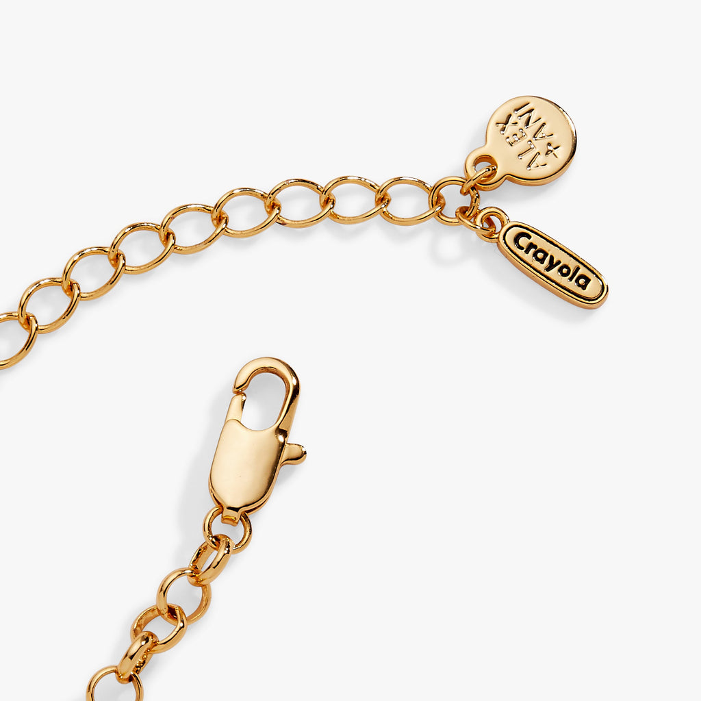 Tickle Me Pink Whimsical Charm Chain Bracelet with Enamel Charms